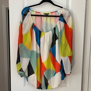 Vince Camuto Multicolor Abstract Blouse